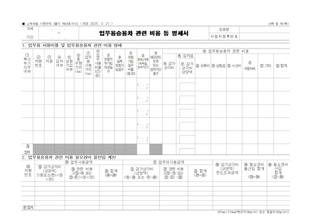 업무용승용차 관련비용 명세서, 업무용승용차 운행기록부, 법인세 신고, 법인 비용처리, 법인차량 세금 혜택